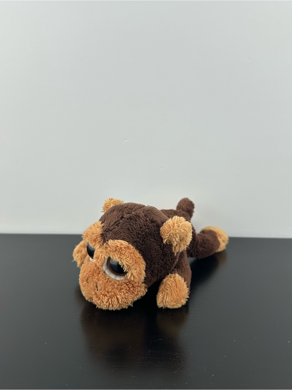 Russ Berrie Lil Peepers 6.5” Rare Duggleby Brown Monkey Big Eyes Plush